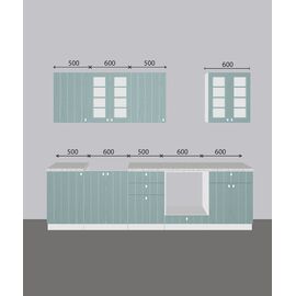 Кухня Прованс 1 ваниль, Размеры: Размер 2,8 м.
