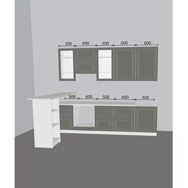 Кухня Ницца Royal Blanco 1, Размеры: Размер 2,8 м.