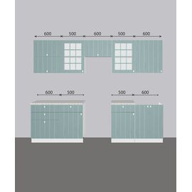 Кухня Прованс 1 голубой, Размеры: Размер 2,8 м.