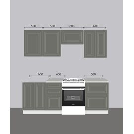 Кухня Ницца Royal Blanco 2, Размеры: Размер 2,2 м (на изобажении)