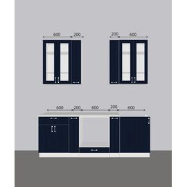 Кухня Ницца дуб серый 3, Размеры: Размер 2,2 м (на изображении)