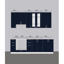 Кухня Ницца дуб серый 2, Размеры: Размер 2,4 м.