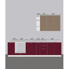 Кухня Валерия Антрацит/ лайм глянец, Размеры: Размер 3,0 м.