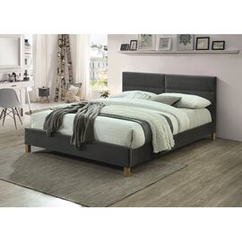 Кровать SIERRA VELVET TAP. 150 (серый/дуб), Размер спального места: 160х200
