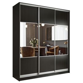 Шкаф-купе Престиж ККК (венге/хром), Ширина шкафа-купе: 2330, Высота : 2200, Глубина: 600