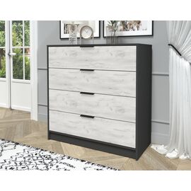 Комод КТ-К100 Концепт (антрацит/дуб белый)