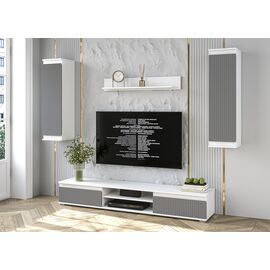Стенка Neo 10 (белый платинум/ серый)