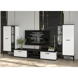 Стенка Neo 8 (черный/ белый премиум)