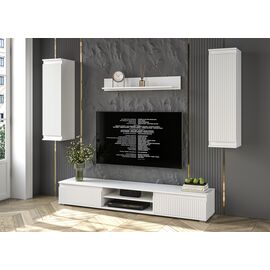 Стенка Neo 10 (белый платинум/ белый)