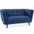Диван SIGNAL CASTELLO 2 Velvet Bluvel 86 темно-синий/венге