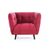 Кресло SIGNAL CASTELLO 1 Velvet Bluvel 59 бордовый/венге, изображение 2