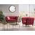 Кресло SIGNAL CASTELLO 1 Velvet Bluvel 59 бордовый/венге, изображение 9