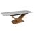 Стол обеденный SIGNAL DOLCE Ceramic Statuario Venato белый/дуб 180-240/95