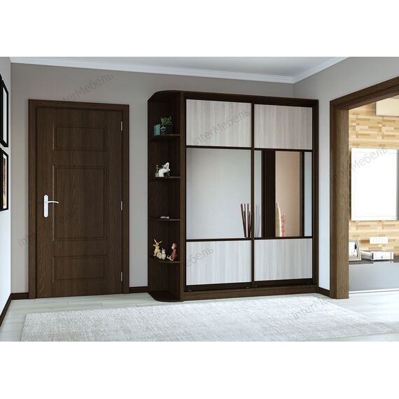 Шкаф-купе Квадро (2х дверный ДСП/ДСП, Laguna), Ширина шкафа-купе: 1200, Высота : 2200, Глубина: 603, изображение 2