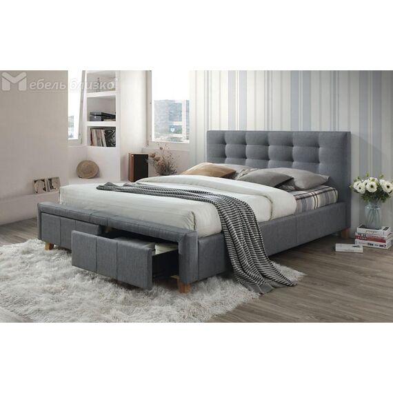 Кровать ASCOT TAP. 23 (серый)