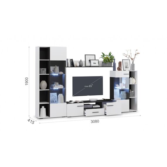 Гостиная Невада (морское дерево/белый глянец), изображение 6