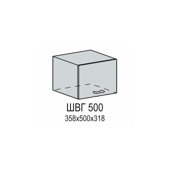 Шкаф под вытяжку 500мм, высота 358мм Стефани