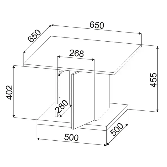 Стол журнальный Loft LT-СЖ2, изображение 4