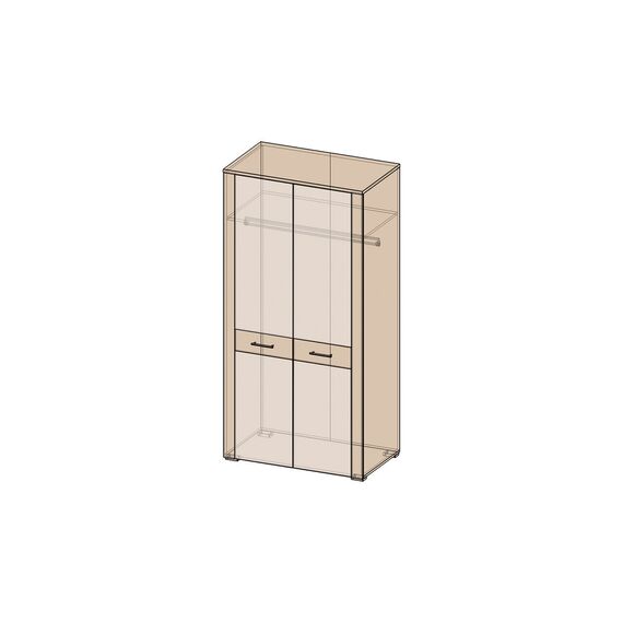 Шкаф для одежды КЛ-003 Коламбия (венге/ дуб серый), изображение 2