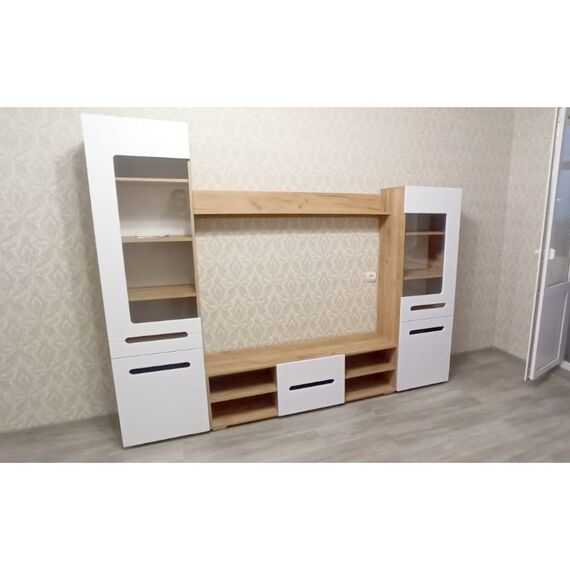 Стенка МГС 6 (дуб золотой/ белый глянец), изображение 4