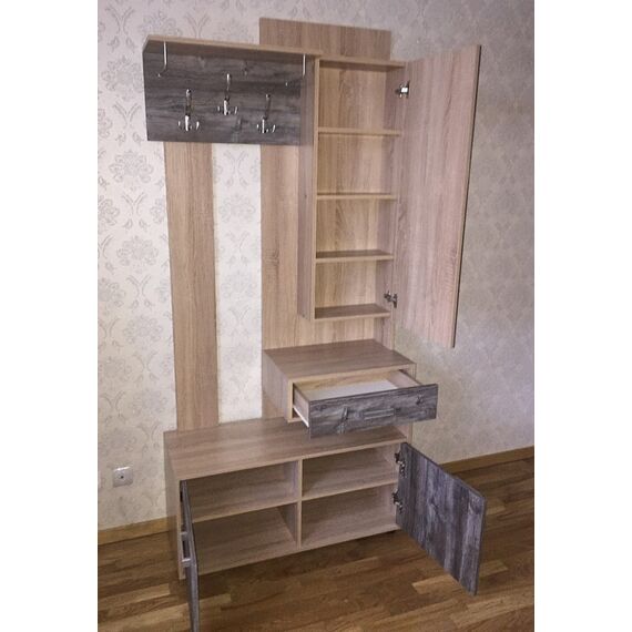 Шкаф угловой Визит 1 дуб сонома/сосна джексон, изображение 4