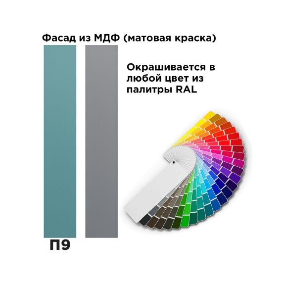 Шкаф МН-039-04 Отис (с фасадом МДФ) краска матовая RAL