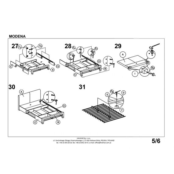 Кровать MODENA 3 (серый), изображение 2