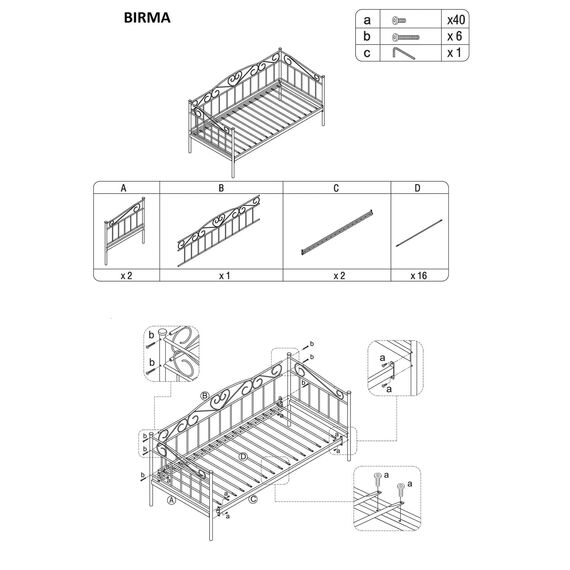 Кровать BIRMA (белый), изображение 3