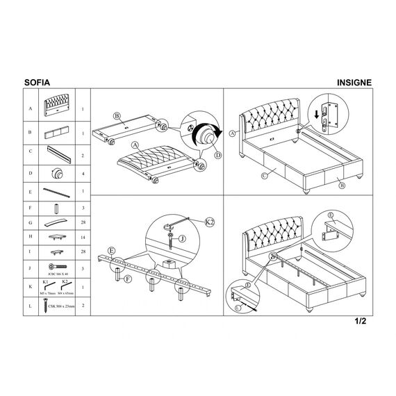 Кровать Sofia (белый), изображение 4