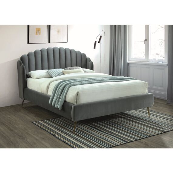 Кровать CALABRIA VELVET Bluvel 14 (серый)