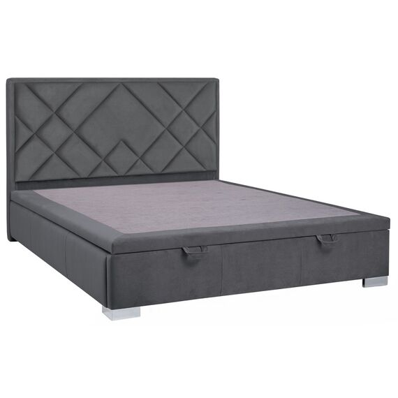 Кровать MAGIA VELVET Bluvel 14 (серый/хром), изображение 2