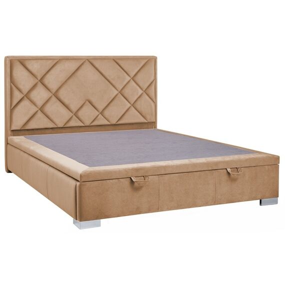 Кровать MAGIA VELVET Bluvel 40 (беж/хром), изображение 2