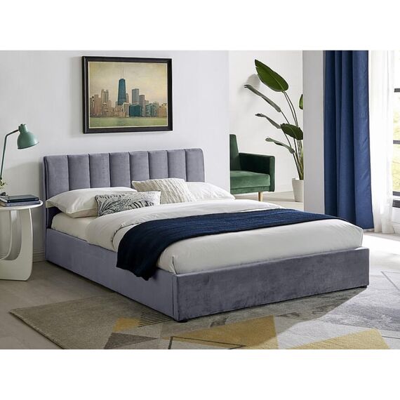 Кровать MONTREAL VELVET TAP. 192 (серый), Размер спального места: 160х200