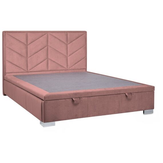 Кровать MORENA VELVET Bluvel 52 (античный розовый/хром), изображение 3