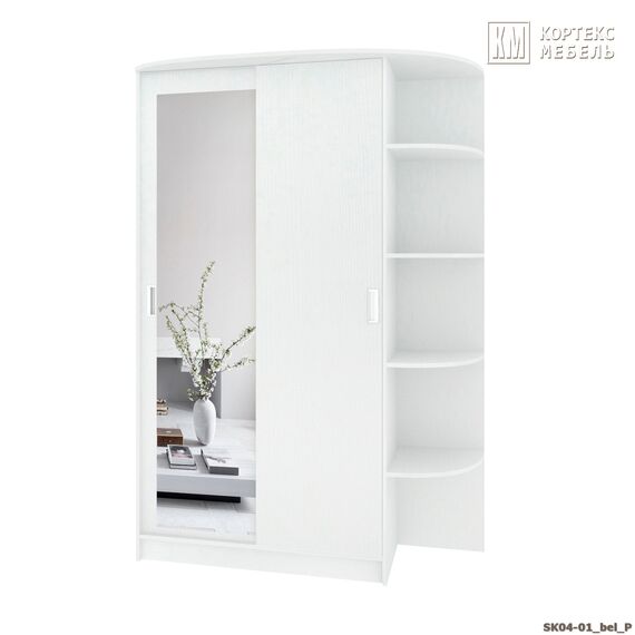 Шкаф-купе Лагуна ШК04-01 1520/2200/650 правый и левый (белый), изображение 5
