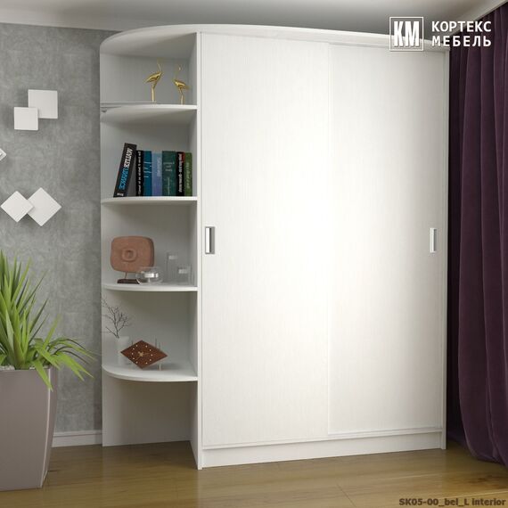 Шкаф-купе Лагуна ШК05-00 1850/2200/650 правый и левый (белый), изображение 3