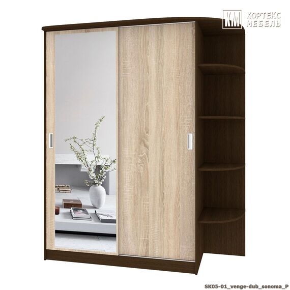 Шкаф-купе Лагуна ШК05-01 1850/2200/650 правый и левый (венге/дуб сонома), изображение 4