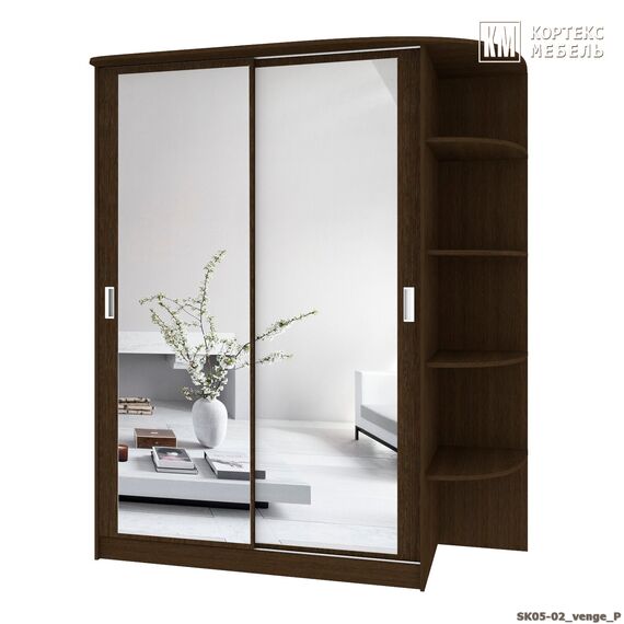 Шкаф-купе Лагуна ШК05-02 1850/2200/650 правый и левый (венге), изображение 4