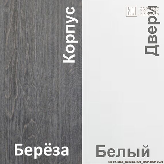 Шкаф-купе СЕНАТОР ШК12 фотопечать 2050/2216/650 (береза/белый), изображение 5