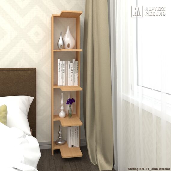 Стеллаж КМ 31 угловой (ольха), изображение 2