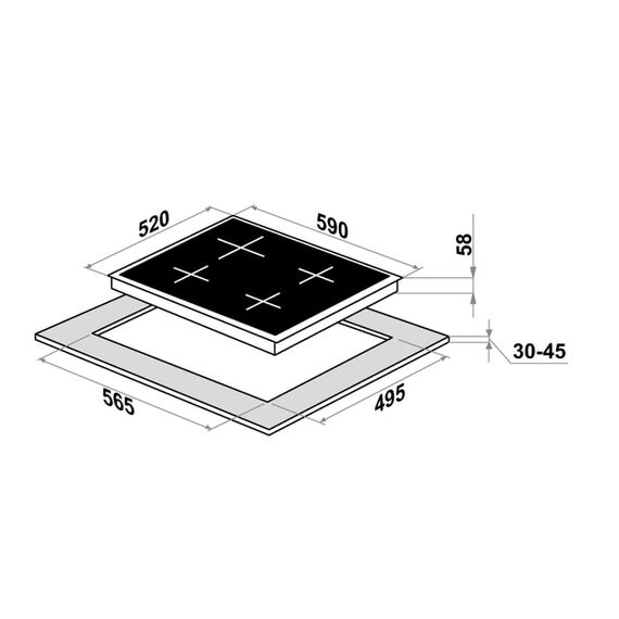 Индукционная варочная панель MAUNFELD CVI593SFBK, изображение 2