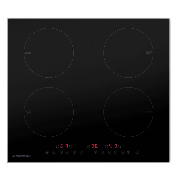 Индукционная варочная панель MAUNFELD MVI59.4HZ.2BT-BK, Цвет варочной панели: черный, Ширина (техника): 60