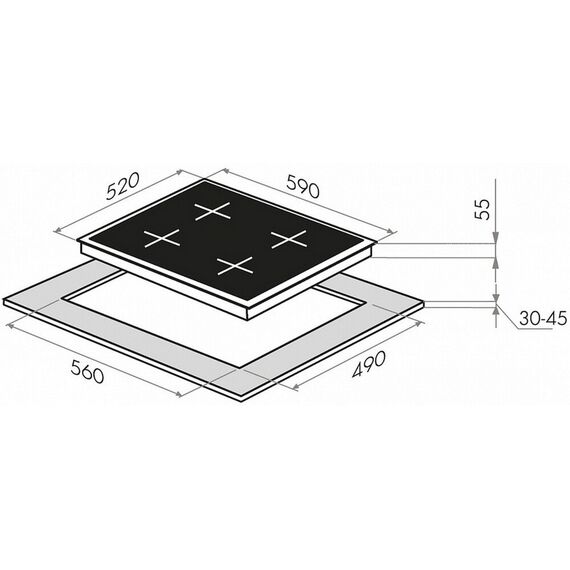 Индукционная варочная панель MAUNFELD EVSI594BK, изображение 2
