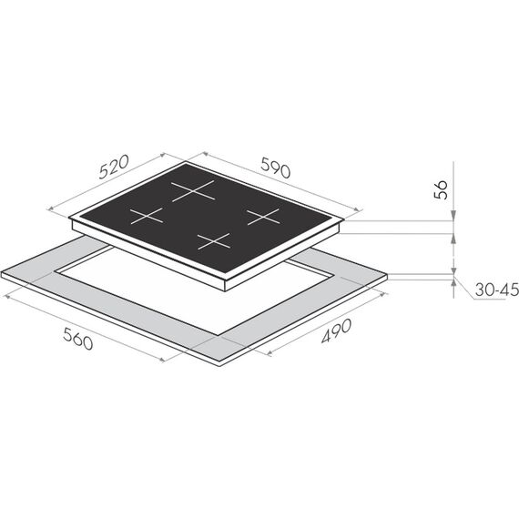 Индукционная варочная панель MAUNFELD MVSI59.4HZ-BK, изображение 2
