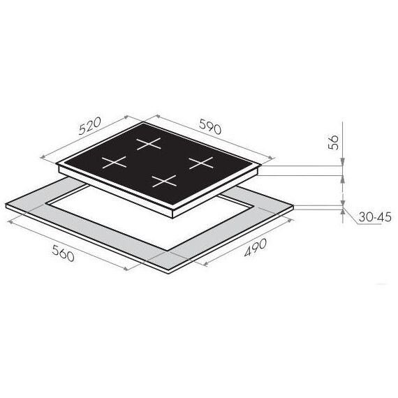 Индукционная варочная панель MAUNFELD MVI59.2FL-WH, Цвет варочной панели: белый, Ширина (техника): 60, изображение 2
