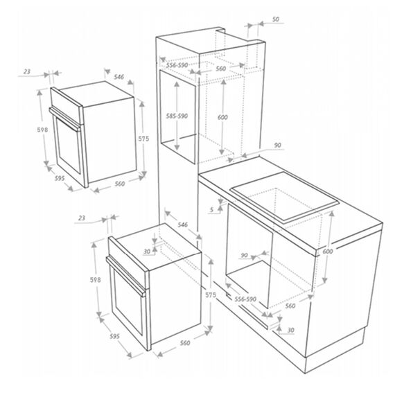 Шкаф духовой газовый с электрическим грилем MAUNFELD EOGC604RIB.MT, изображение 15