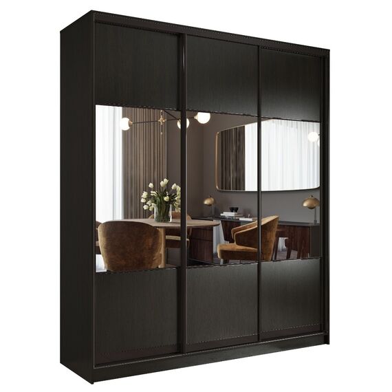 Шкаф-купе Престиж ККК (венге/венге), Ширина шкафа-купе: 1760, Высота : 2200, Глубина: 600