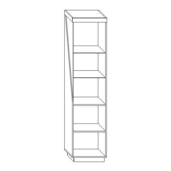 Шкаф с витриной П Лайт КМК 0551.7 (дуб юккон/дуб полярный), изображение 2