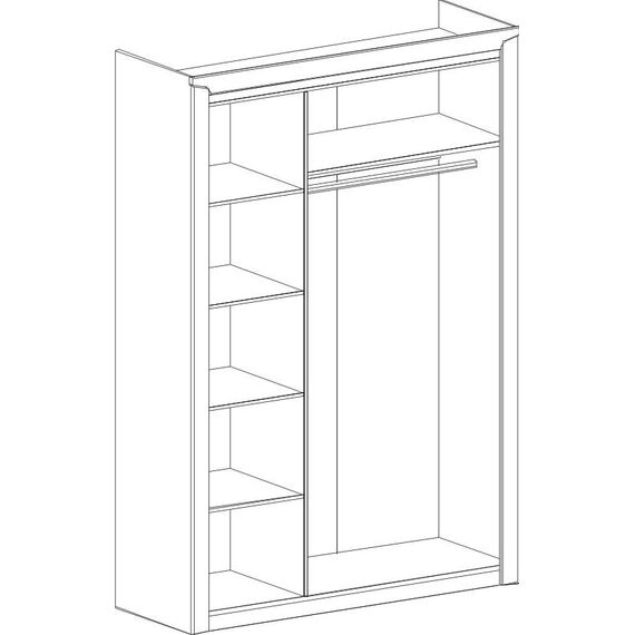 Шкаф Соренто 3-х дверный 152x54.5x220 (дуб бонифаций/кофе структурный матовый), изображение 2