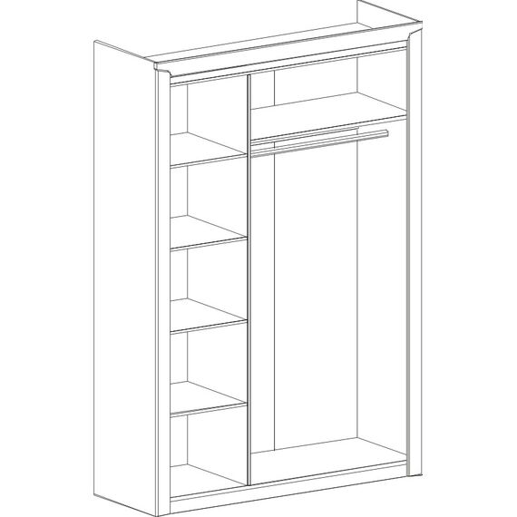 Шкаф Соренто 3-х дверный 152x54.5x220 (дуб стирлинг/кофе структурный матовый), изображение 2